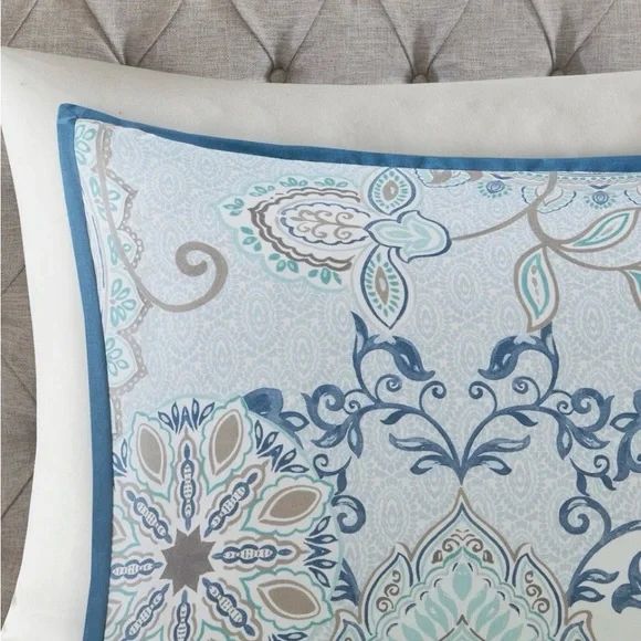 Madison Park Loleta 3 Piece Cotton Floral Printed Reversible Duvet Cover Set - Picture 3 of 9